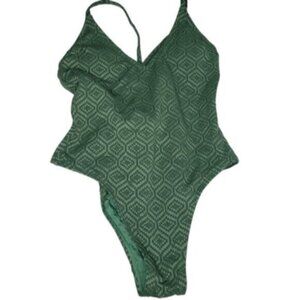 New Cupshe One Piece Monokini Swimsuit Green Women's Size XS